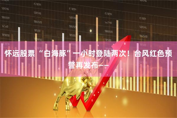 怀远股票 “白海豚”一小时登陆两次！台风红色预警再发布——